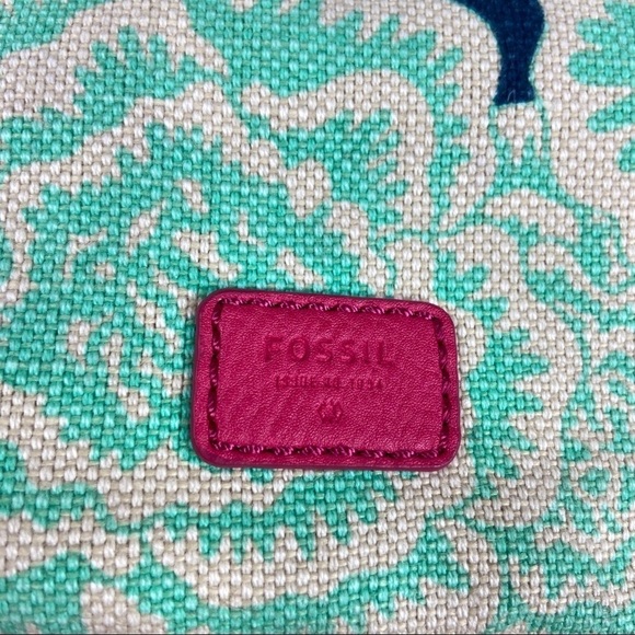 Fossil Tan/ Pink Boho Summer Spring Floral Crossbody Bag Purse - Picture 8 of 8